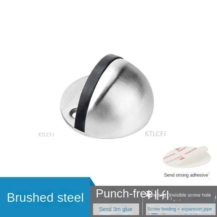 stainless-steel-rubber-doorstop-door-frame-grab-floor-nail-free-doorstop-magnetic-door-stopper-punch-free-sticker-hidden-door-hardware-locks