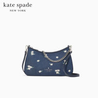 KATE SPADE NEW YORK MADISON	FLORAL EMBROIDERED DENIM CONVERTIBLE CROSSBODY KD741 กระเป๋าสะพายข้าง