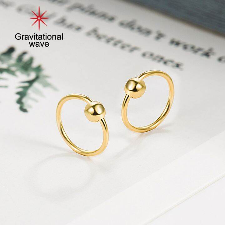 gravitational-wave-2pcs-ear-studs-circle-round-ball-jewelry-hollow-out-geometric-hoop-earrings-for-daily-wear