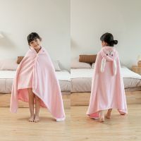 【CC】♟○▧  Quick-Dry Hooded for Kids – Cartoon Cape Bathrobe With Coral Fleece Babies Playa Sauna Beach Shower Robe