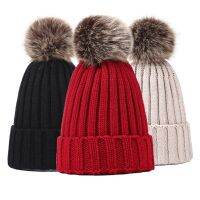 【YD】 2019 new warm Knitted Hat for women and Children Boy Wool Skullies Pompom Balaclava Hats