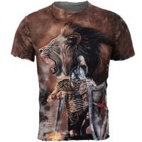 Fashion T SHIRT - Men Animal T Shirt 3d Lion Eagle Graphic Print Mens Short Sleeve Oversized Top Tee Shirt Man Vintage Animal T Shirt - TSHIRT