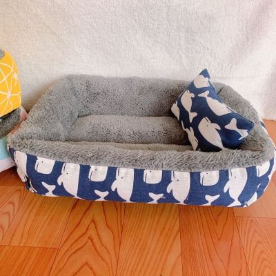 [pets baby] เตียงสุนัขผ้าฝ้ายสุนัขนุ่มสุนัขตะกร้าเสื่อนุ่มเตียงสัตว์เลี้ยงฤดูหนาว WarmDogPet ผลิตภัณฑ์แมวเตียง