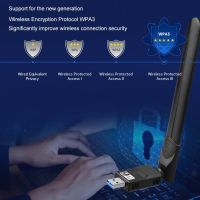 WiFi6 Adapter Wireless Network Card Dual Band 5GHz 2.4GHz Network Card Receiver 1800Mbps 6dBi Antenna for Laptop Desktop  USB Network Adapters