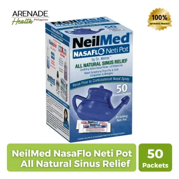  NeilMed NasaFlo Unbreakable Neti Pot with 50 Premixed Packets :  Health & Household