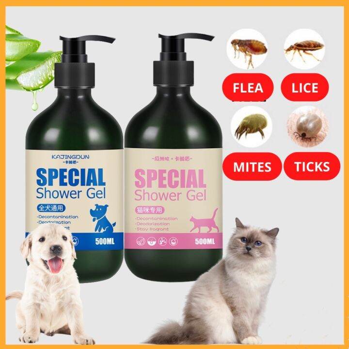 500ml Special Shower Gel Cat Dog Shampoo Beauty Flea Deodorant Anti