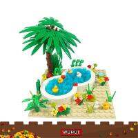 WUHUI 1ชุดบ้านเป็ดสัตว์ Duck Nest Building Blocks อิฐตกแต่งภายในเฟอร์นิเจอร์เป็ด Shed ฟาร์มเป็ดสีเหลืองสำหรับเด็กการศึกษาอาคารอิฐของเล่นเด็กของเล่นสำหรับชายหญิงเข้ากันได้กับทุกยี่ห้อ