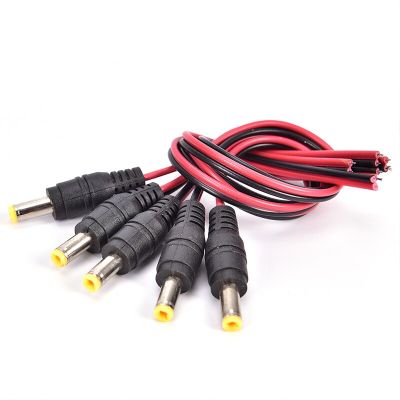 ；【‘； Male Female Jack Cable Adapter Plug Power Supply 5.5*2.1Mm 12V DC Connectors Set For LED Strip Light CCTV Camera