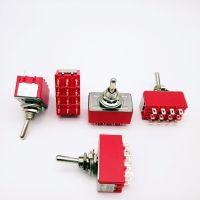 Holiday Discounts 1 PCS,12Pin,Toggle Switches,Red,2/3 Position,ON-ON DPDT Mini Toggle Switches,6A/125V-2A/250V AC,MTS-402,Push Button Switch