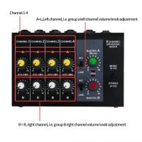 Lacooppia เครื่องผสมเสียงมิกซ์สัญญาณแบบพกพา8ช่องสำหรับไมโครโฟนกีตาร์บาร์