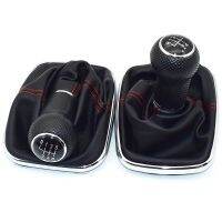 【hot】✕◎  6 Speeds Shift Knob Lever Shifter Gaitor Boot Leather 1999-2004 4 MK4 GTI R32 Jetta