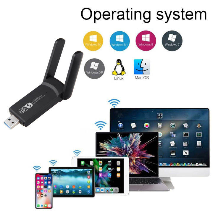 1300m-8812bu-gigabit-การ์ดเครือข่าย2-4-5-8ghz-usb-3-0-wifi-ตัวรับ-dual-band-desktop-dual-band-wireless-wifi-adapter-dongle