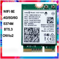 WiFi AX211NGW Tri Band 2.4G5G6Ghz เครือข่ายไร้สาย Wifi การ์ดอะแดปเตอร์สำหรับ BT 5.3 In AX211 M.2 KeyE CNVio2