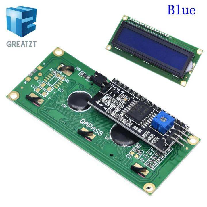 new-hot-baoqingli0370336-greatzt-หน้าจอโมดูล-lcd-สีฟ้าสีเขียว-iic-i2c-1602สำหรับ-arduino-1602-lcd-uno-r3-mega2560-lcd1602