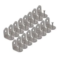 ๑✟ Corner Brace 20mmx20mm Stainless Steel Brace Corner Steel Joint Right Angle Bracket Fastener 16 Pieces with Screws