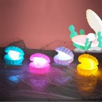LED Cute Decoration Lamps Cartoon Night Light Moon Ice Cream Shell Girl Kids Children Toys Gifts For Bedroom Bedside Room Lights Night Lights