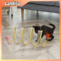 Cat Foldable Channel Toy With Feathers Scratch-resistant Self-happy Toys Pet Supplies For Indoor Cats
