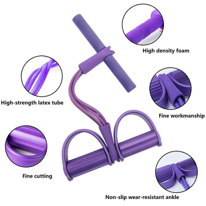 hiking-fun-4-tube-foot-pedal-pull-rope-resistance-home-ฟิตเนสโยคะอุปกรณ์นั่ง-ขึ้น