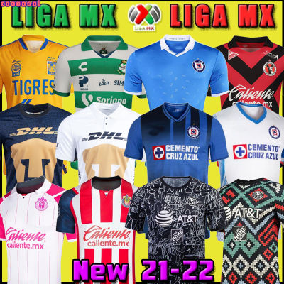 21 22 Club America Cruz Azul Soccer Jersey 2021 2022 Guadalajara Chivas 115th Tijuana UNAM Tigres home away third Liga MX Football Shirts Santos Laa mexico Thai