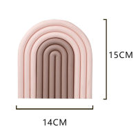 Nordic Style Silicone Removable Rainbow Coasters Insulation Pads Cup Mat Plate Non Slip Placemat Home Decor Kitchen Accessories