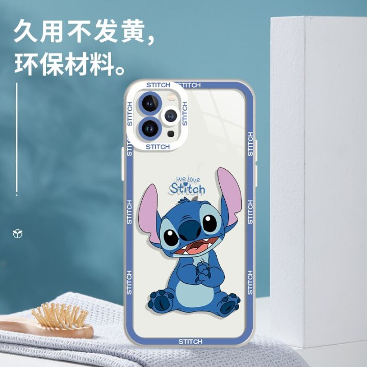 สินค้าใหม่ในสต็อก-funda-de-tel-fono-disney-stitch-การ์ตูนซิลิโคนเคสโทรศัพท์สำหรับ-iphone-14-13-12-mini-11-pro-xs-max-x-xr-5-6-7-plus-ของขวัญคู่