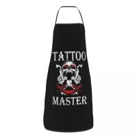 Super Cool Skull Tattoo Master Apron Kitchen Chef Cooking Baking Bib Women Men Tattooists Artist Tablier Cuisine for Painting