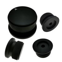 Aluminium Alloy Potentiometer Knobs  Audio Amplifier Adjusting Knob 34 X 20mm - Black Guitar Bass Accessories