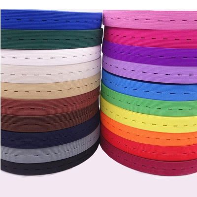 1Meter Elastic Bands  White Black Colorful Nylon Highes Elastic Webbing With Button Holes DIY Craft Sewing Garment  Accessories