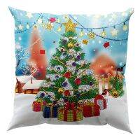 30X30cm DIY Diamond Cartoon Christmas Pillowcase New Year Decoration Home Decoration