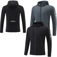 Men Fitness Jackets Quick Dry Zipper Hooded Workout Coats 2021 New Male Gym Sportswear Top Running Hoodies