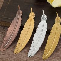 6 Pcs Feather Shape Metal Bookmarks Cute Creative Bookmark Stationery Book Clip Office Accessories School Supplies