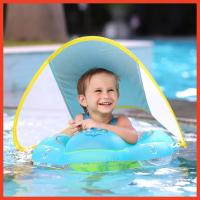 【lz】►▫♨  Bebê flutuador com dossel anel flutuante infantil inflável acessórios para piscina infantil brinquedos de banho de verão guarda-sol