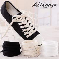 COD DSTGERTERERE Ailigap 1 Pair Cotton Flat Canvas Available Length Double Layer Shoelaces