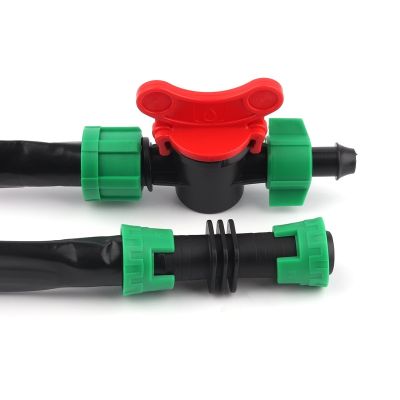 ；【‘； 5Pcs/Lot 16Mm Micro Irrigation Drip Tape Connectors Thread Locked Shut-Off Valve Elbow Tee Agricultural Drip Irrigation Fittings