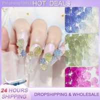 100pcs Aurora Crystal Mix Nail Rhinestone 3D Gems Color-changing Camellia Love Flowers Heart Butterfly Diamonds Nail Decorations