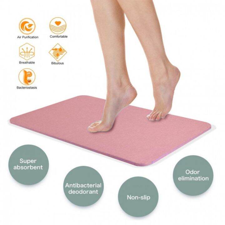 Magic Diatomaceous Earth Bath Mat - Pink | Lazada PH
