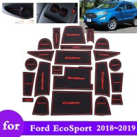 แผ่นรองกันลื่นเหมาะสำหรับ Ford Ecosport 2018 2019แผ่นหลุมประตูแผ่นตกแต่งรถยนต์สติกเกอร์มีสไตล์