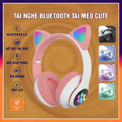 Tai Nghe Mèo Chụp Tai Bluetooth Có Mic LED Nhiều Màu Cao CấpBH 12 Tháng PPM Shop