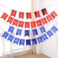 Spanish Happy Birthday Banners Children Birthday Decorative Paper Banners Boy Girl Birthday Party Decoration Banners Streamers Confetti