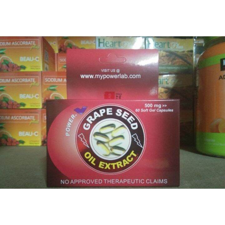 Powerlab Grapeseed Oil Extract 500 mg 60 soft gel capsules Lazada PH