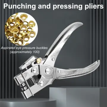 Eyelet Hole Punching Pliers Kit Shoe Holes Rivet Pliers For Punching  Binding With 4mm Button 40pcs (approx.)