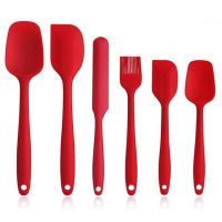 QTCF-6 Pieces Silicone Spatula Set Non-stick Heat-resistant Spatulas Turner For Cooking Baking Mixing Baking Tools Zxh