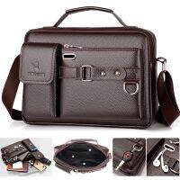 Men Anti-theft Leather Shoulder Business Handbag Tote Crossbody body Messenger Pack Male