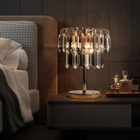 High-end Crystal Lamp Bedroom Bedside Lamp Living Room Crystal Decorative Lamp Study Eye Lamp LED Night Reading Lamp