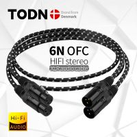 【YF】 TODN HIFI xlr audio cable Stereo high purity 6N OFC gold-plated plug Male to female for microphone mixer