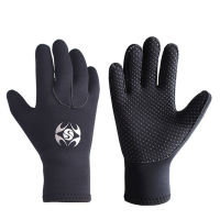 Black 3MM Neoprene Gloves Keep Warm Anti-Skid WomenMen Swimming Diving Sailing Gear Surfing Scuba Snorkeling Aqua Gloves