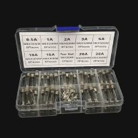 72pcs 6x30mm Fast-blow Glass Fuses Quick Blow Car Glass Tube Fuses Assorted and 10pcs fuse seat 6*30 home fuse with box Fuses Accessories