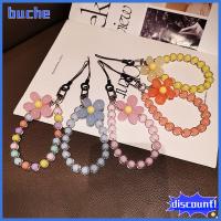 BUCHE การ์ตูนลายการ์ตูน สีสันสดใส อุปกรณ์เสริมโทรศัพท์ งานทำมือ โซ่แขวน เครื่องประดับฤดูร้อน สายคล้องสำหรับกุญแจ สายคล้องลูกปัด สายรัดโทรศัพท์มือถือ ห่วงโซ่โทรศัพท์มือถือ