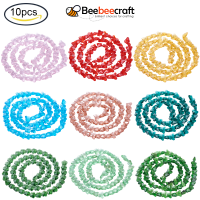 Beebeecraft 10 ชิ้นลูกปัดแก้วใสเหลี่ยมเพชรพลอยผีเสื้อเข้มปลาแซลมอนสำหรับทำเครื่องประดับ DIY 8x10x6mm รู: 1mm