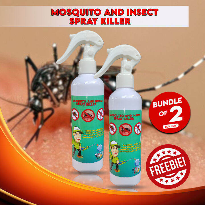 BUNDLE OF 2! Mosquito and Insect (WITH FREEBIES) Spray Killer (250ml ...